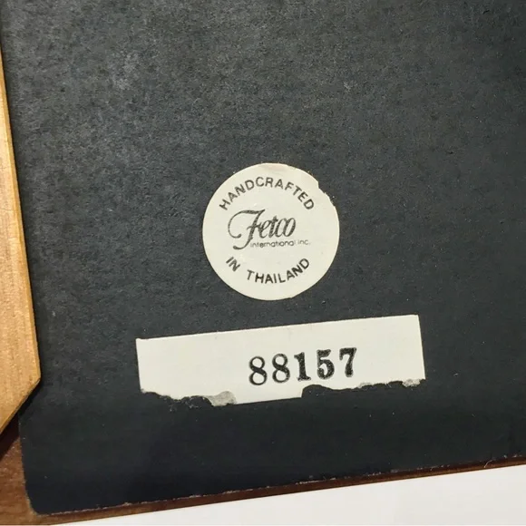 Vintage Fetco 5x7" Wooden Picture Frame with Decorative Inlay Dovetail Joint - Picture 2 of 15